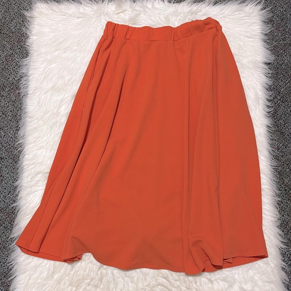 White Mark Dresses & Skirts - 30: 3/20 White Mark Orange Midi Skirt Tasmin Flowy Midi Skirt